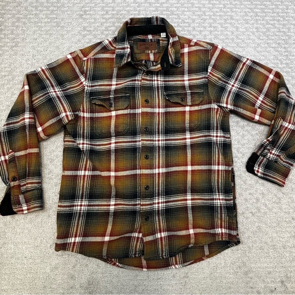 Orvis Big Bear‎ Flannel Shirt Shacket Heavy Plaid Check Mens Sz Medium